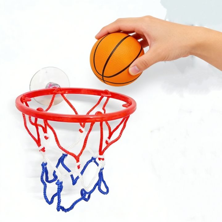 Children Exercise Fun Mini Basketball Hoop Set Kid Indoor Suction Cup Wall Hanging Home Sports Game Basket Ball Hoops Kit