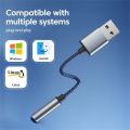 USB To 3.5mm Jack Audio Adapter USB-A To 3.5mm TRRS USB To Audio Jack Adapter Headset External Stereo Sound Card for PC Laptop. 