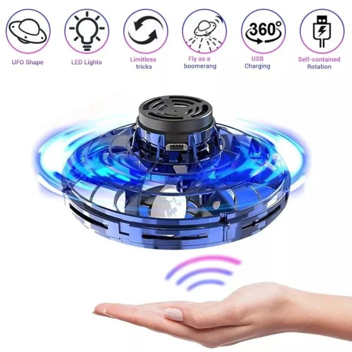 Flynova Drone Fly Spinner Kids Children Adult Fidget Toys Mini UFO Flyorb Flying Spinner