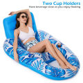 Foldable Inflatable Floating Row PVC Summer Air Mattresses Swimming Pool Inflatable Water Sleeping Bed Lounger Chair Hammock. 