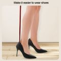 Hanging Shoe Horn Extra Long Handle Easy Remover Shoehorn Lifter Easy on Off Wooden Seniors Put on Shoes Tools. 