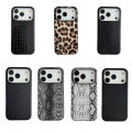 Leather Case For iPhone 17 Pro Max 11 12 13 14 15 16 Pro Max Plus 17Air 16E Carbon Fiber Saffiano Crocodile Leopard Phone Cover. 