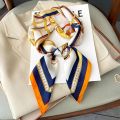 Neckerchief Female Luxury Square Scarf for Women Silk Feeling Shawl Satin Hijab Fashion Wraps Hair Bands Ribbon Headband Bandann.