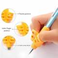 Set of 2 Writing Pencil Pen Gripper Holders for Children - Essential Aids for Kids' Learning and Writing Practice - Silicone Pen Correction Devices. 