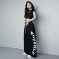 American Vintage Hip-hop Women's Pants Y2K Streetwear Letter Print Sweatpants Women Street Dance Fashion All-match Trousers.
