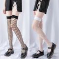 Fashion Street Casual Solid Breathable Mesh Nets Hosiery Girls Lolita Over Knee Stockings Ladies Hollow Out Fishnet Stockings. 
