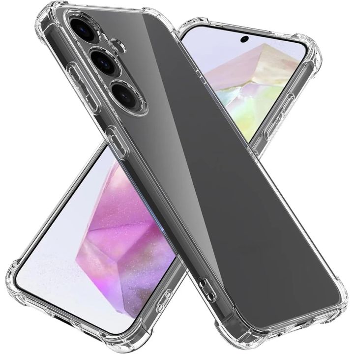 Samsung Galaxy A35 5G Premium Silicone Case Crystal Clear Soft TPU Ultra-Thin Transparent Flexible Protective Mobile Phone Back Cover
