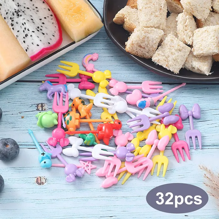 32Pcs%20Food%20Picks%20for%20Kids%20Children%20Cute%20Cartoon%20Snack%20Fruit%20Forks%20Reusable%20Mini%20Cake%20Dessert%20Toothpick%20Lunch%20Box%20Accessories%20-%20Image%202
