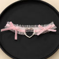 Lolita Lace Garters Leg Belt Punk Cross Heart Bow Leg Ring Goth Elastic Bell Thigh Choker Chain Women Lingerie Cosplay Harness. 