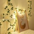 1Pack Ivy Fake Vines Artificial Ivy with 20 LED String Light Leaf Wall Faux Leaves For Room Garden Office Wedding Wall Decortion. 