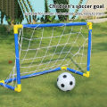 1Set Lightweight Portable Mini Soccer Goal Set with Net, Pump and Ball for Indoor Outdoor Park Beach Training. 