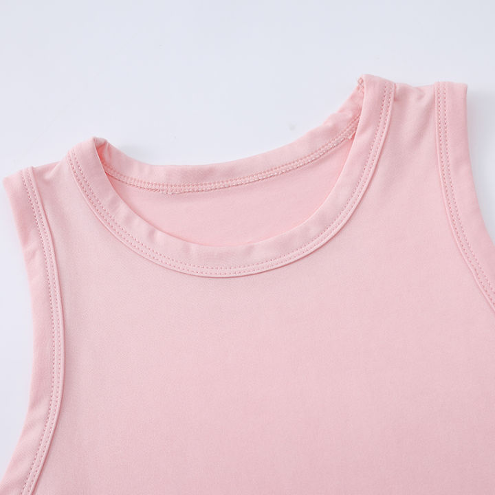 1/4/5%20Piece%20Children's%20Four%20Seasons%20Solid%20Color%20Joker%20Basic%20Sleeveless%20Vest%20Boy%20Comfortable%20Top%20Girl%20Sweet%20And%20Lovely%20Pink%20Sling%20-%20Image%205