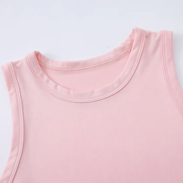 1/4/5%20Piece%20Children's%20Four%20Seasons%20Solid%20Color%20Joker%20Basic%20Sleeveless%20Vest%20Boy%20Comfortable%20Top%20Girl%20Sweet%20And%20Lovely%20Pink%20Sling%20-%20Image%205