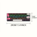 ONIKUMA G55 Mechanical Gaming Keyboard 61 Keys Layout RGB Customized Wired Colorful LED Backlit Keyboard for Compute Laptop PC.