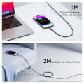 Toocki PD 100W Auto Power off USB Cable 5A Fast Charging Transparent Type C To Type C Cable For iPhone 15 16   S23. 