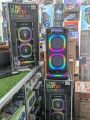 BRODU BTS - 2120 NEW DUAL 8' IKARAOKE PARTY SPEAKERS WITH DUAL WIRELESS MIC AND REMOTE. 