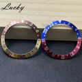 Sloping 38mm*30.6mm Retro Aluminum Bezel GMT and Diving watch Insert Fit 40mm Watch Replace Watch Face Watch Bezel Inserts. 