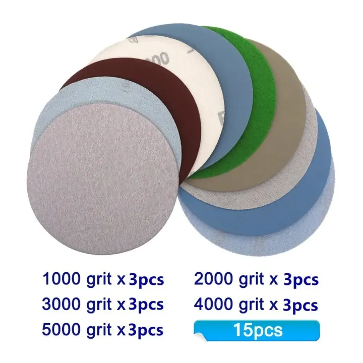 15pcs%20125mm%20Inches%20Grit%201000%202000%203000%204000%205000%20Sanding%20Discs%20Hook%20Loop%20Sandpaper%20Round%20Disk%20-%20Image%204