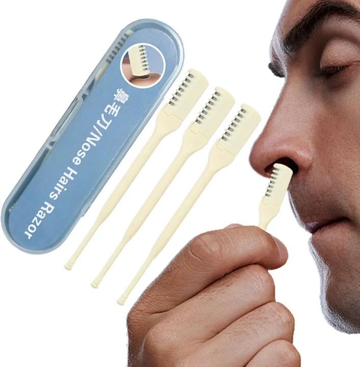 Manual Nose Hair Removal Device - 360 Degree Rotary Manual Nose Hair Removal Tool, Nose Tweezer, Cut Unwanted Hair Treatment for Business Trip, Daily Life, Party, Dating, Travel,