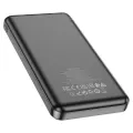 Hoco J100 High-Ranking 10000mAh Power Bank – Dual USB Output, Type-C & Micro-USB Input – Black.