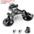 3-Cup Car Suction Cup Holder Strong Mount for  Hero 13 12 11 10 9 8 Insta360 SJCAM AKASO  Osmo Action Camera Accessories. 