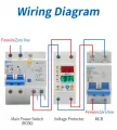 Adjustable over under voltage current protector 63A - genuine open brand digital circuit breaker. 