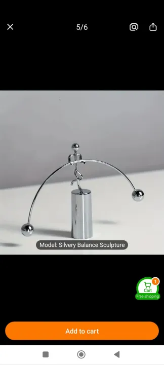 stainless steel balancing balls sculpture | Daraz.pk