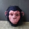 Latex Vivid Monkey Mask With Wig Funny Full Face Animal Mask Dress Up Accessory Halloween Cosplay Costume Prop Party Decors Prop. 