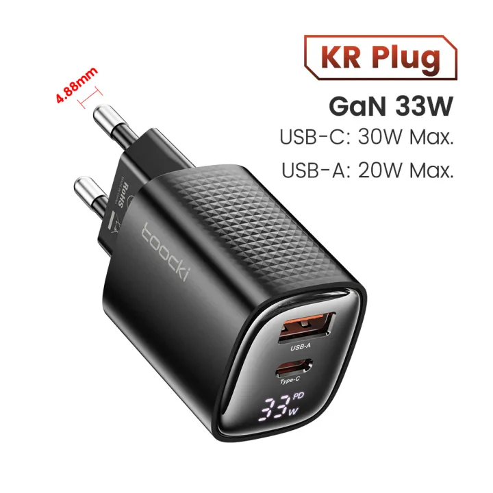 Toocki%2033W%20GaN%20USB%20C%20Charger%20Digital%20Display%20PD3.0%20High%20Speed%20Type%20C%20Fast%20Charging%20Charger%20For%20iPhone%2015%2014%2013%2012%2011%20Pro%20Max%20XS%20-%20Image%207