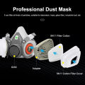 6200 Gas Mask Half-face Dust Shield 5N11 Particle Filters Safety Respirator Mask Industrial Labor Paint Spray. 