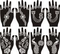 Bridle Mehndi 46 Arabic Designs Henna Mehndi Stencils Stickers for Girls Hand Bridal Sticker. 