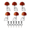 6Pcs/Set Guitar String Tuning Pegs Electric Guitar Machine Heads Tuners Silver Color 3L 3R Replacement Guitar Accessories. 