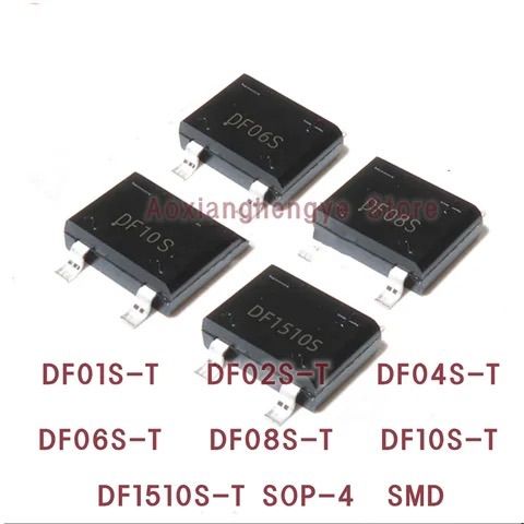10pcs DF04S-E3/77 DF04S DF04SA-E3/77 BRIDGE RECT 1PHASE 400V 1A DFS Bridge Rectifier Single Phase Standard 400 V Surface Mount DFS other need 01711773566 inform me
