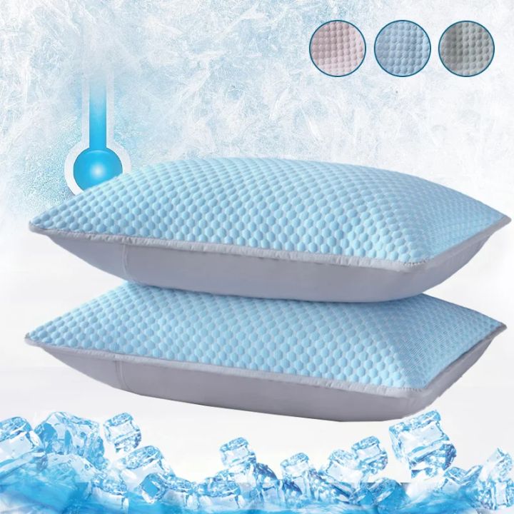 Summer%20Cooling%20Ice%20Silk%20Pillowcase%20with%20Cool%20Beads%20Solid%20Color%20Washable%20Breathable%20Pillow%20Cover%20for%20Home%20Bedroom%20-%20Image%202