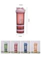 500ML 3-layer Sports Water Protein Powder Shaker Bottle Outdoor Travel Portable Leakproof Drinkware Plastic Drink BPA Free. 