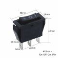 2/3 Position Toggle Switch, AC 15A/250V 20A/125V 3 Pin Mini SPST Industrial Switches, Use for Car Auto Boat Household Appliances. 