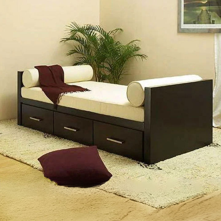 Adormahal MDF Stylish Sofa/Bed with storage without Foam and pillow (6ft by 4ft by 1.5ft)
