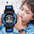 Children Watches Digital Sport Wristwatch For Kids Boys Girls Silicone Strap Waterproof Fashion Simple Big Dial Clock. 