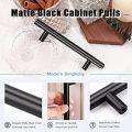 kitchen cabinet rod handle stainless black colour 6inch 2 pes. 