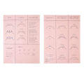 Bundle Beginner and Wispy Eye Shape Lash Map Charts School Practice Training for Fake Eyelashes Wholesale.