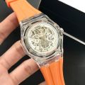 Guipin Semi auto skeleton Men’s Watch rubber strap. 