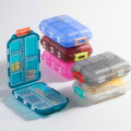 10 Compartments Travel Pill Organizer Pocket Portable Pill Storage Box Case Daily Pill Container or Purse Fish Oil Medicine. 