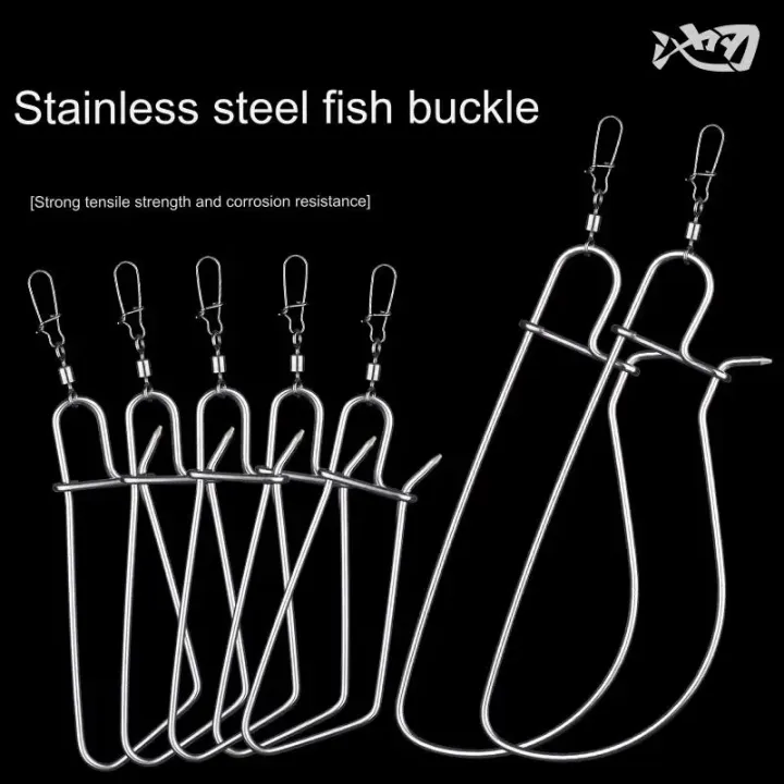 LINNHUE Fishing Tackle Accessories Fishing Lock Buckle Stainless Steel ...