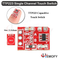 10pcs TTP223 Capacitive Touch Switch Module Single Channel Latching Jog Touch Key Red | Hemofy |. 