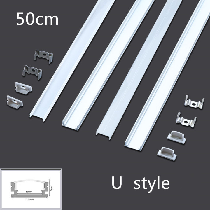 LED 50cm Aluminium Channel for Led Strip V/U Shape Aluminum Profile ...