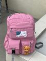 Cute Doll New Korean Ladies Fashion Backpack For College And School |Travel Bag For Girls |Bag For  School And College  Purposes. 