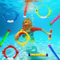10pcs Pool Diving Swim Toys Colorful Underwater Training Sinking Throwing Dive Rings Sticks for Kids Summer Pool Swimming Party. 