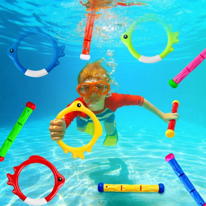 10pcs%20Pool%20Diving%20Swim%20Toys%20Colorful%20Underwater%20Training%20Sinking%20Throwing%20Dive%20Rings%20Sticks%20for%20Kids%20Summer%20Pool%20Swimming%20Party%20-%20Image%205