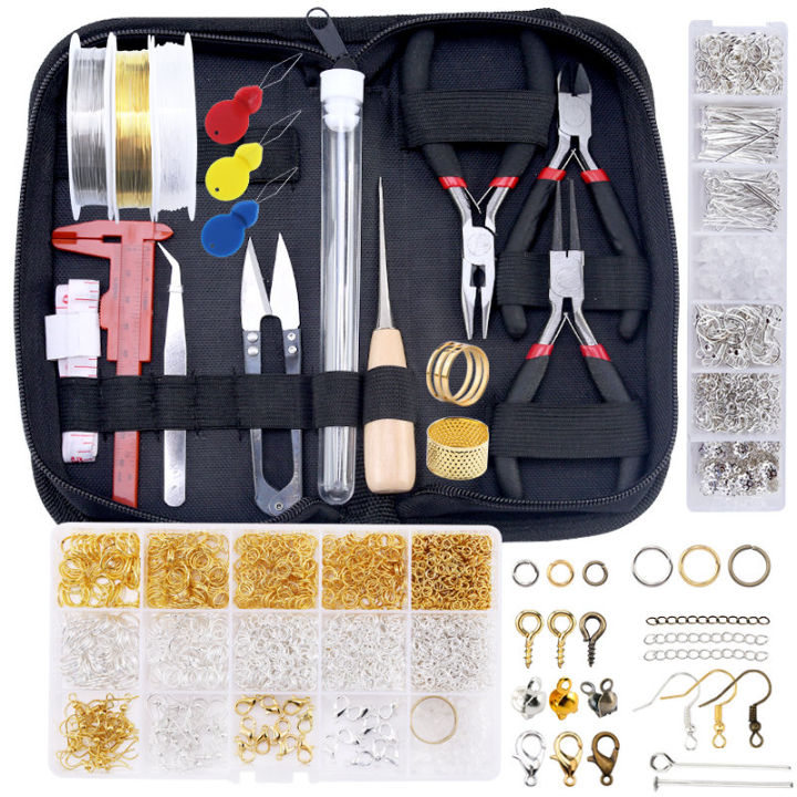 Jewelry Making Supplies Kit with Jewelry Tools Open Jump Rings Lobster