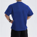 Men Loose Oversized Short Sleeved T-Shirt Men Summer Mesh Sports Training T-Shirt Quick-Dry Running Tops Fitness Clothes.